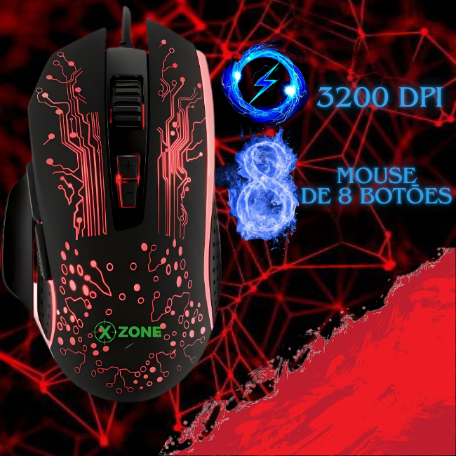XZONE Optical 3200DPI Gamer Mouse