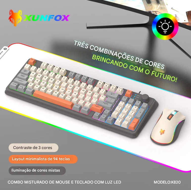 Mini Teclado Gamer 60%,  aprova d'água